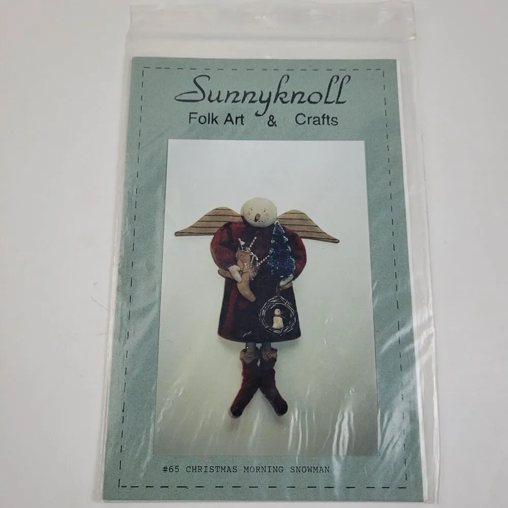 Sunnyknoll Folk Art #65 Christmas Morning Snowman primitive sewing pattern